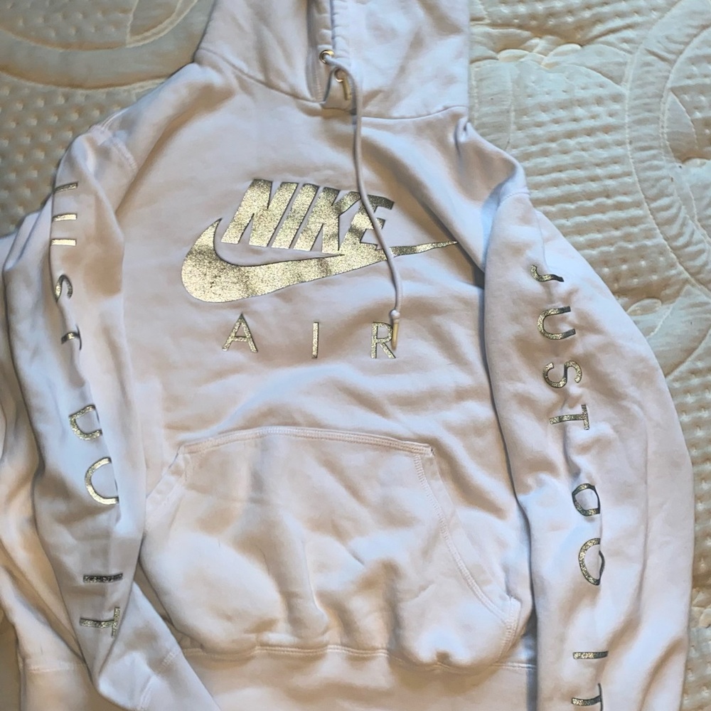 reflective white nike hoodie